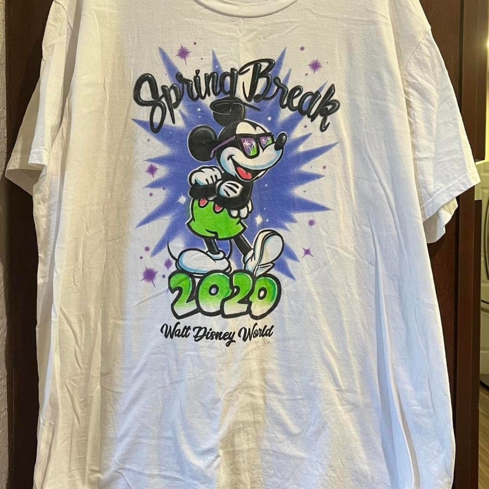Disney Spring Break 2020 white Mickey Mouse tee